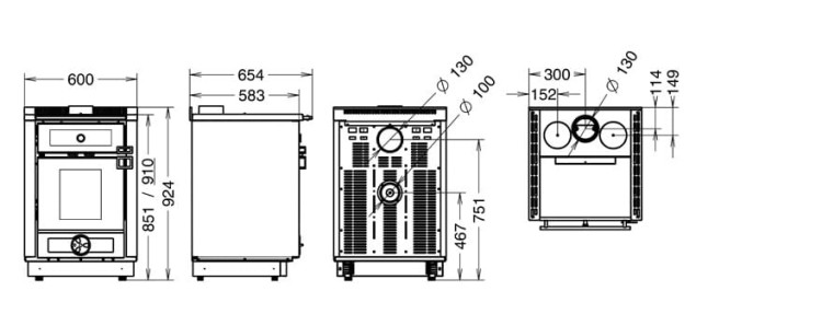 Aurora 60 kuchnia na drewno
