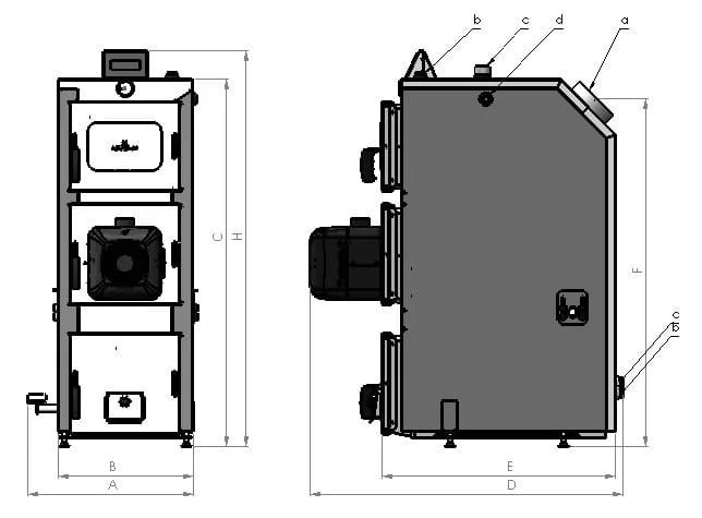 DrewKo Plus – kocioł pelletowy (palnik PellasX) 24kW