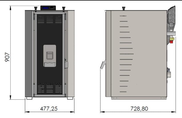 Camino 3-10 kW kominek z płaszczem wodnym