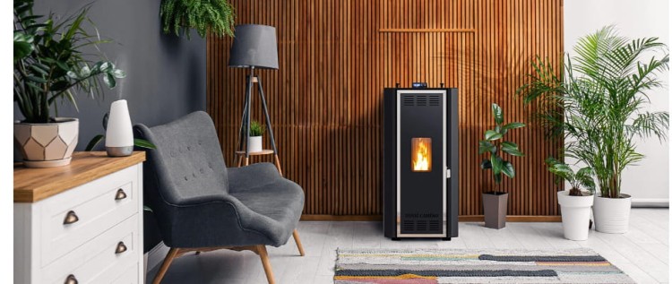 Camino 5-15 kW hydro, kominek z płaszczem wodnym