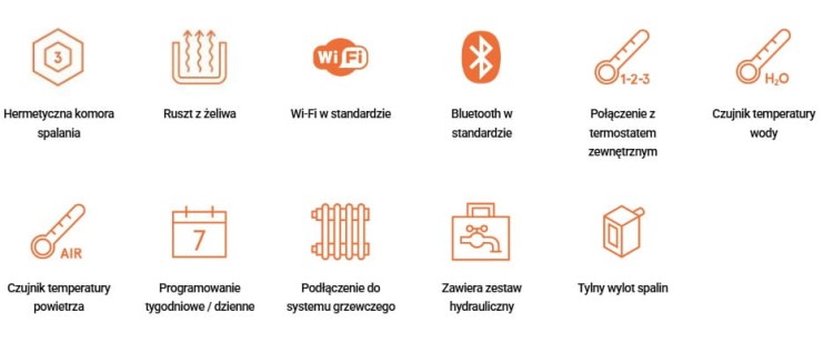 Maya Hydro 16,0 kW - kominek z płaszczem wodnym