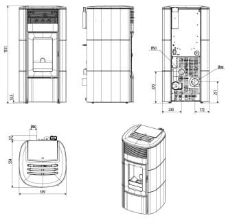 Suite Hydro Matic 18 kW – MCZ, kominek z płaszczem wodnym