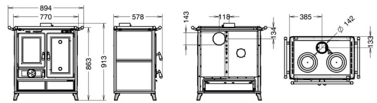 Melissa EVO Kamień kuchnia na drewno