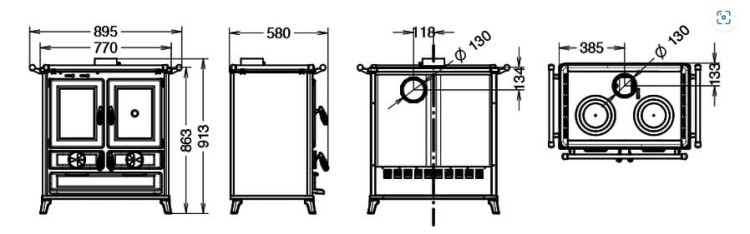 Klaretta Evo Kuchenka na drewno
