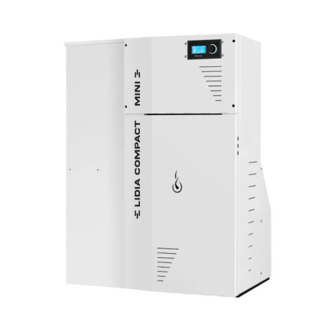Kocioł na pellet Lidia mini 15kW z bocznym zasobnikiem Kocioł na pellet Lidia mini 15kW z bocznym zasobnikiem