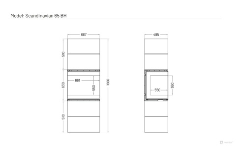 Kominek modułowy Scandinavian 65BH Kominek modułowy Scandinavian 65BH
