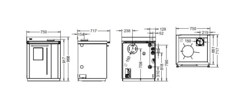 Bosky 30 Square EVO5 "Ready to StartBosky", kuchnia na drewno Bosky 30 Square EVO5 "Ready to StartBosky", kuchnia na drewno
