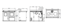 Bosky F30 Square EVO5 kuchnia na drewno centralnego ogrzewania