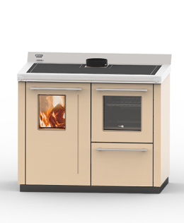 Bosky F30 Square EVO5 kuchnia na drewno centralnego ogrzewania