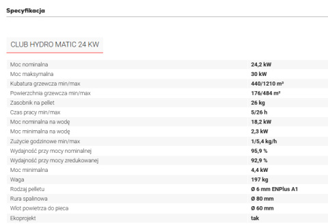 Club Hydro Matic 24 kW Club Hydro Matic 24 kW