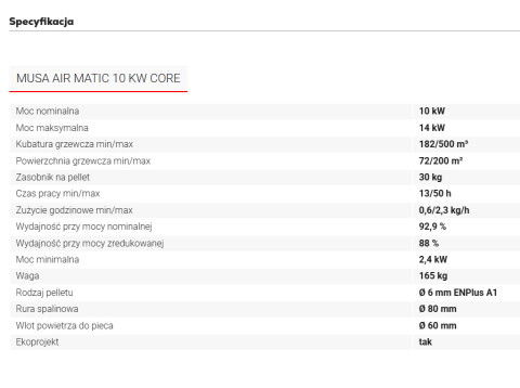 Musa Air Matic 10 kW CORE – MCZ Musa Air Matic 10 kW CORE – MCZ